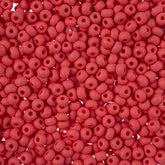 8/0 Preciosa Permalux Seed Beads Dyed Chalk Red Matte, 23g Vial